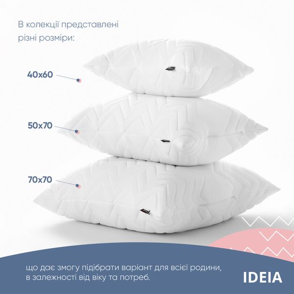 Подушка NORDIC COMFORT+ TM IDEIA з блискавкою біла 8-34693*001 фото