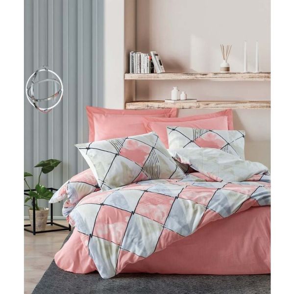 Комплект білизни євро Cotton box Modeline Tetragon Pembe 240*260 08-73880 фото